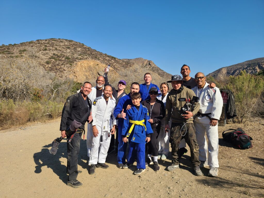Filming a fight scene in Mission Trails Regional Park